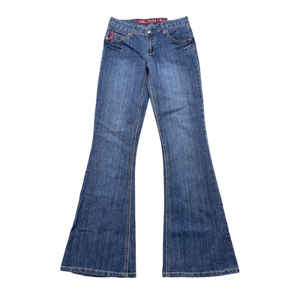 Mudd Denim - Vintage Y2K Mudd Low Rise Flare Jeans Juniors Size 1 Boho Wide Leg NWT NOS